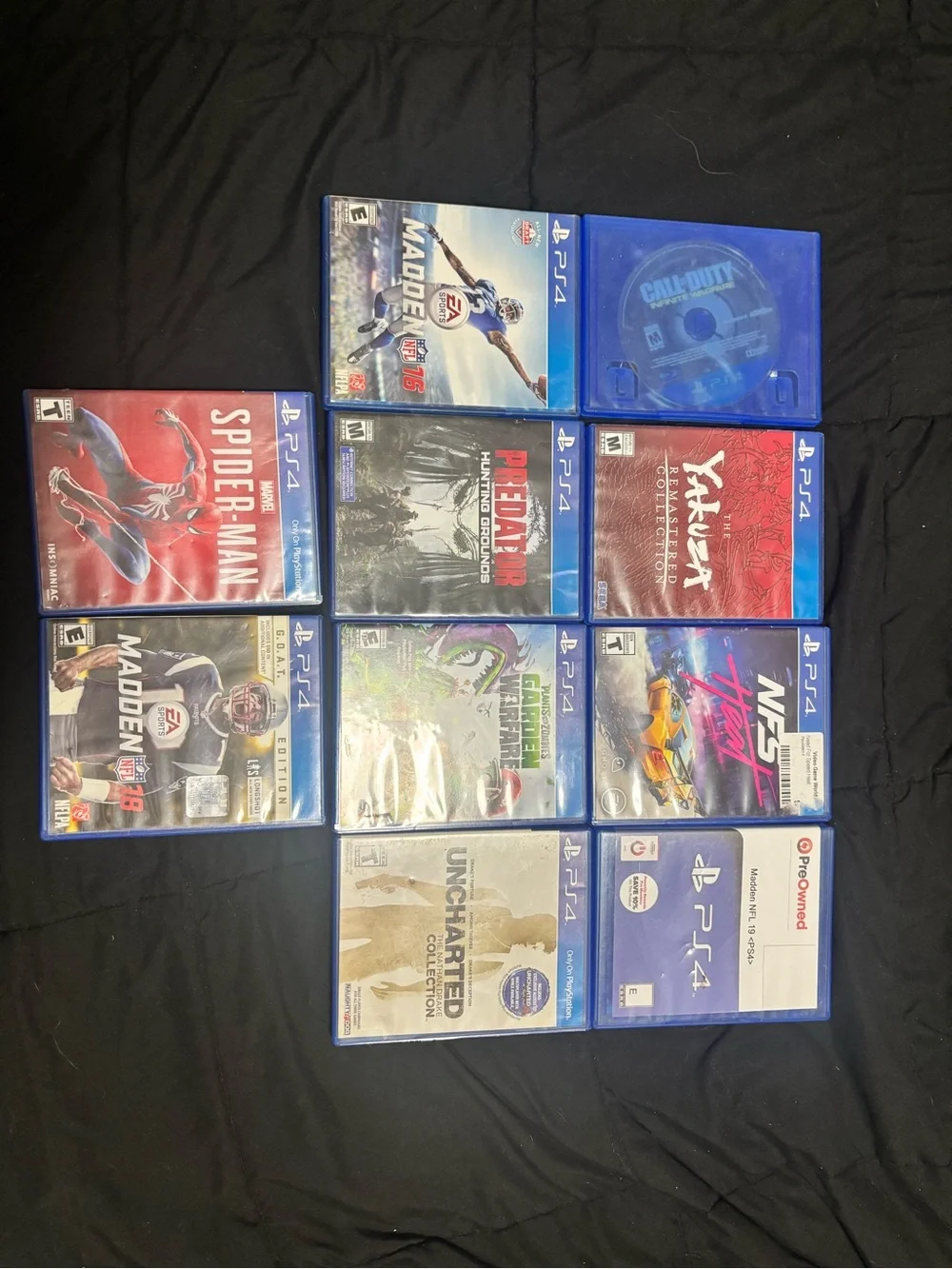 Sony 4 Game Bundle - Assorted Blue Case Collection